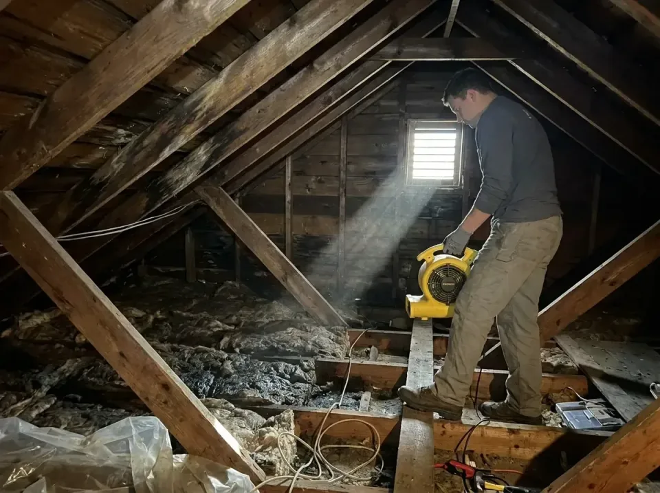 attic-water-damage-drying-proc-007 — frequently asked questions, Emergency Water Extraction & 24/7 Flood Response in Drexel…